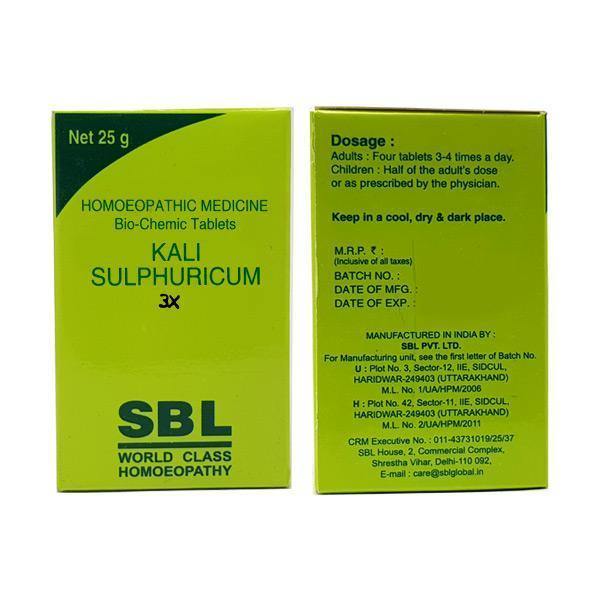 SBL Kali Sulphuricum Tablets - YourMedKart