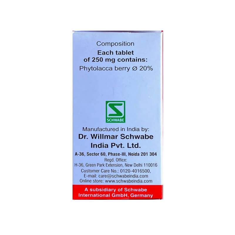 Dr Willmar Schwabe India Phytolacca Berry Tablets - YourMedKart